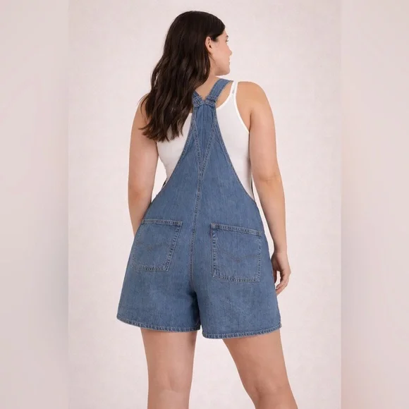Levi's Vintage Women's Denim Short
Overalls Size M Blue Jean - Picture 2 of 16